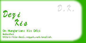 dezi kis business card